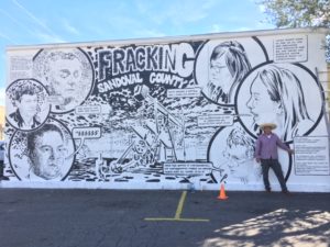 Fracking Sandoval County Mural Film and Field Building on Tulane and Central Avenue Albuquerque NM 