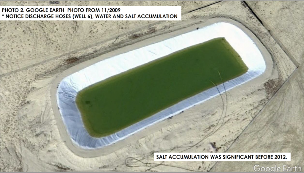 evaponds with toxic brine sludge radioactive arsenic toxic TENORM Salts. 
