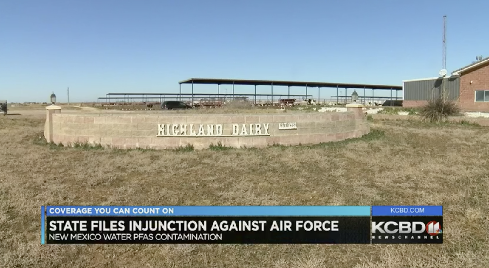 Schapp Family Business Highland Diary suffering from PFAS contamination from Cannon Air Force Base 